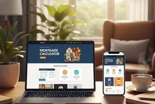 Mortgage website displayed on devices, illustrating user-friendly design and mobile responsiveness